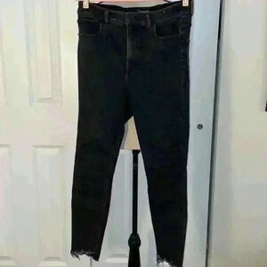 Express black/gray super high rise ankle legging jeans